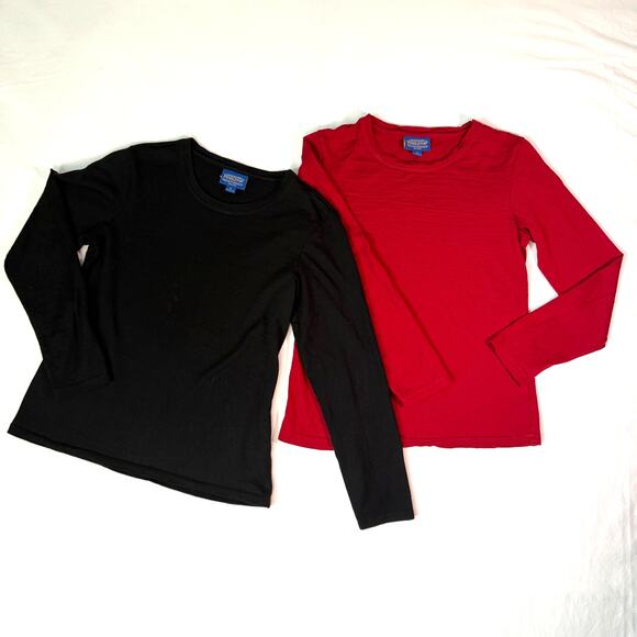 VTG Pendleton Merino Wool Tops Women's S Long Sleeve Bundle Base layer Vintage - Picture 1 of 14